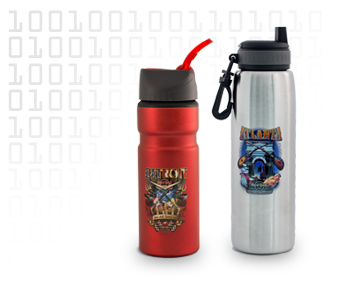 sporting goods decoration on a thermos from digital heat transfer